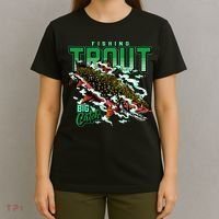 Big Catch Fishing For Trout T-Shirt thumb 4