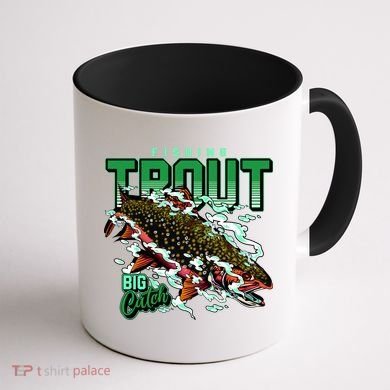 Big Catch Fishing For Trout Coffee Mug back