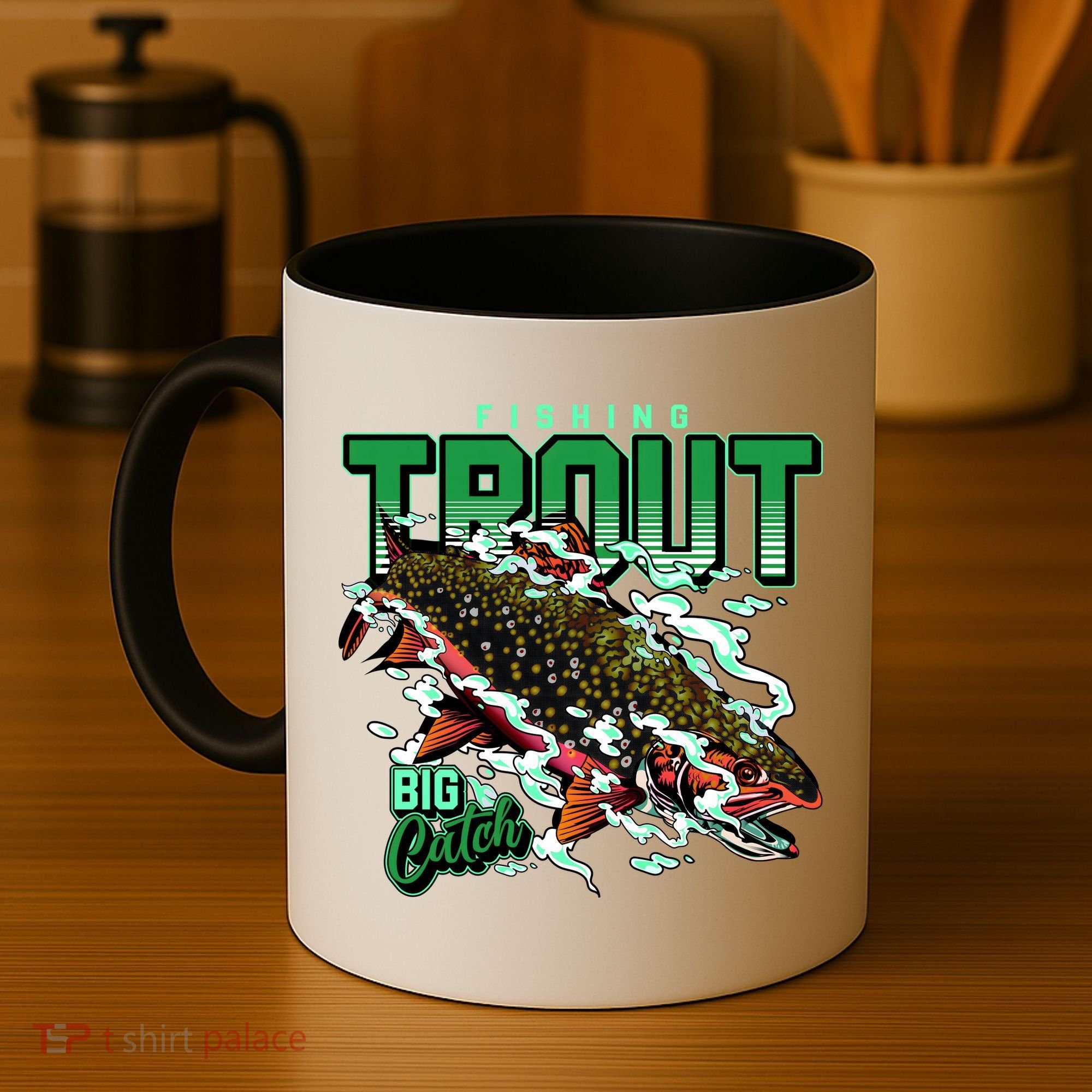 Big Catch Fishing For Trout Coffee Mug