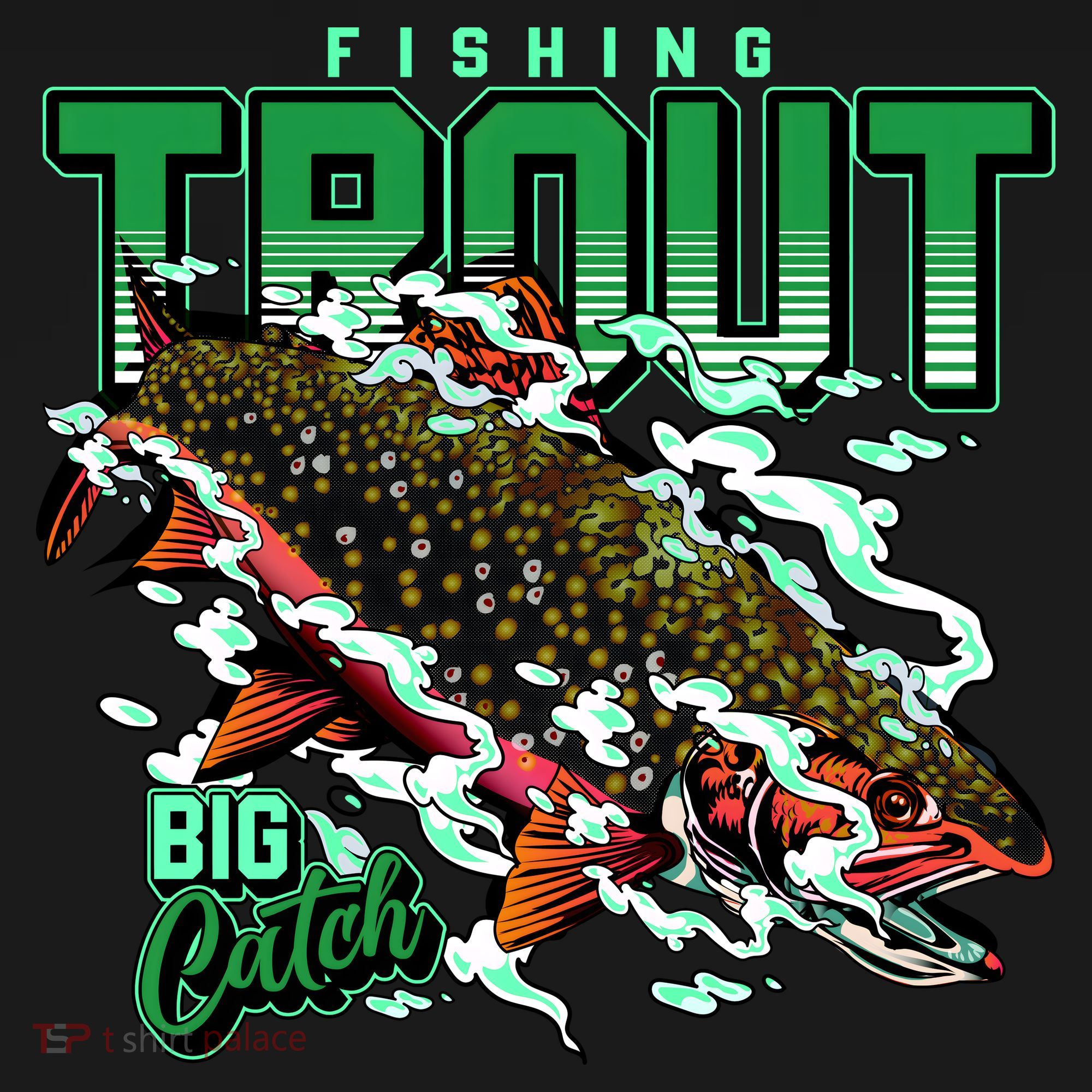 Big Catch Fishing For Trout Mousepad