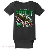 Big Catch Fishing For Trout Baby Bodysuit thumb 0