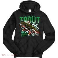 Big Catch Fishing For Trout Tie Dye Hoodie thumb 0