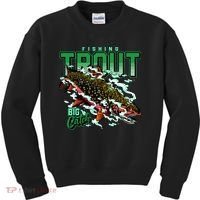 Big Catch Fishing For Trout Kids Sweatshirt thumb 0