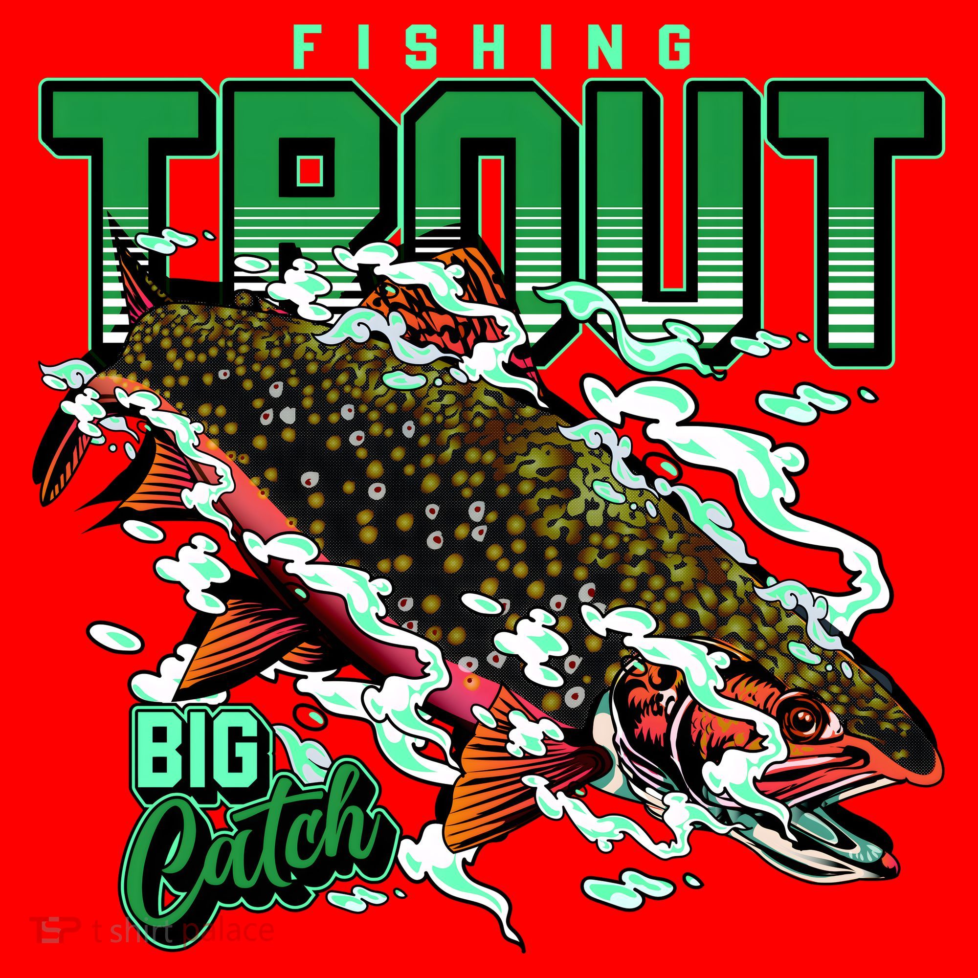 Big Catch Fishing For Trout Santa Hat