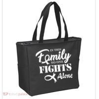 Brain Cancer Fight Cancer Ribbon Cool Gift Tote Bag thumb 2