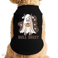 Boo Cow Farm Animals Funny Ghost Halloween Bull Sheet Gift Doggie Tank thumb 0