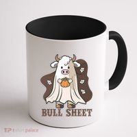 Boo Cow Farm Animals Funny Ghost Halloween Bull Sheet Gift Coffee Mug thumb 1
