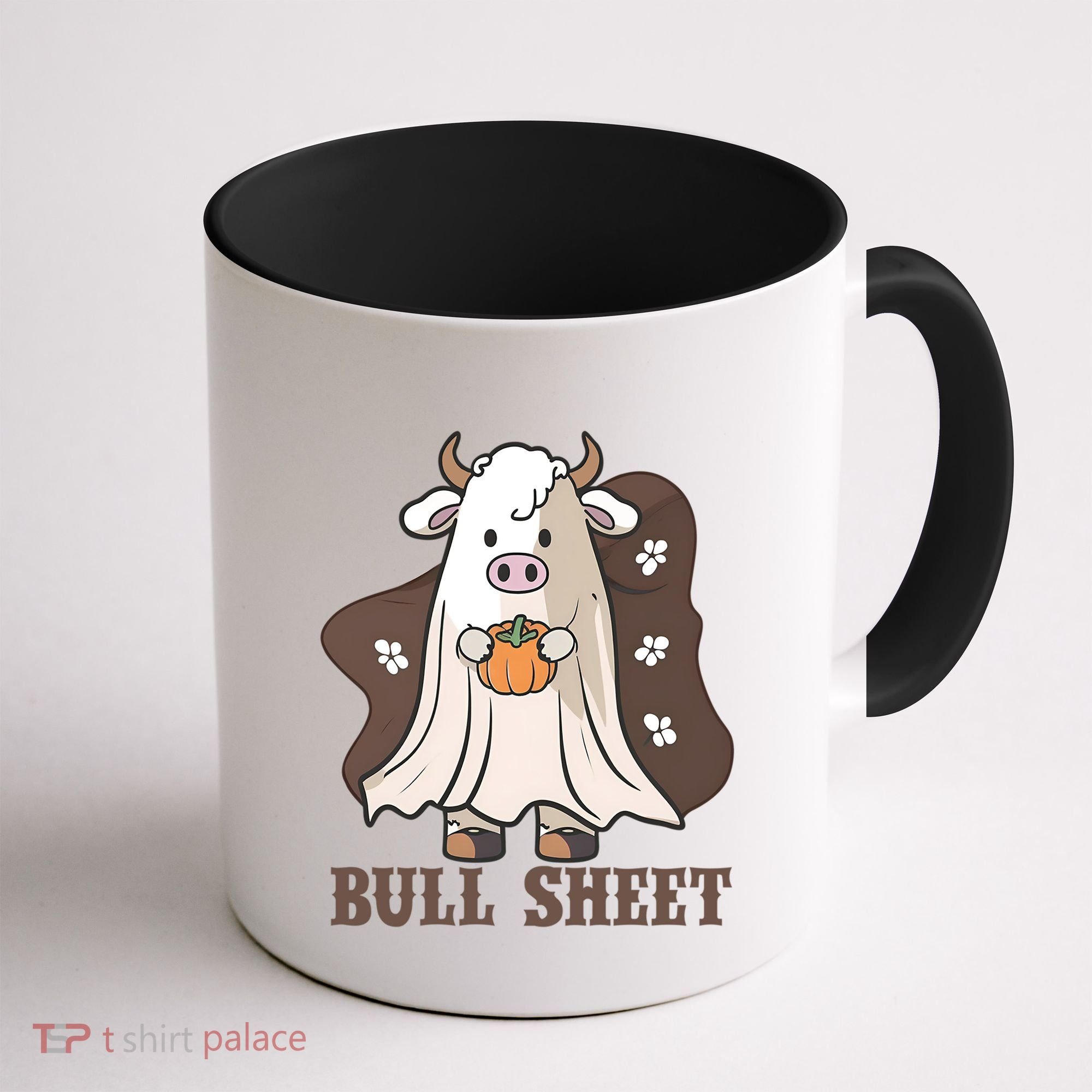 Boo Cow Farm Animals Funny Ghost Halloween Bull Sheet Gift Coffee Mug