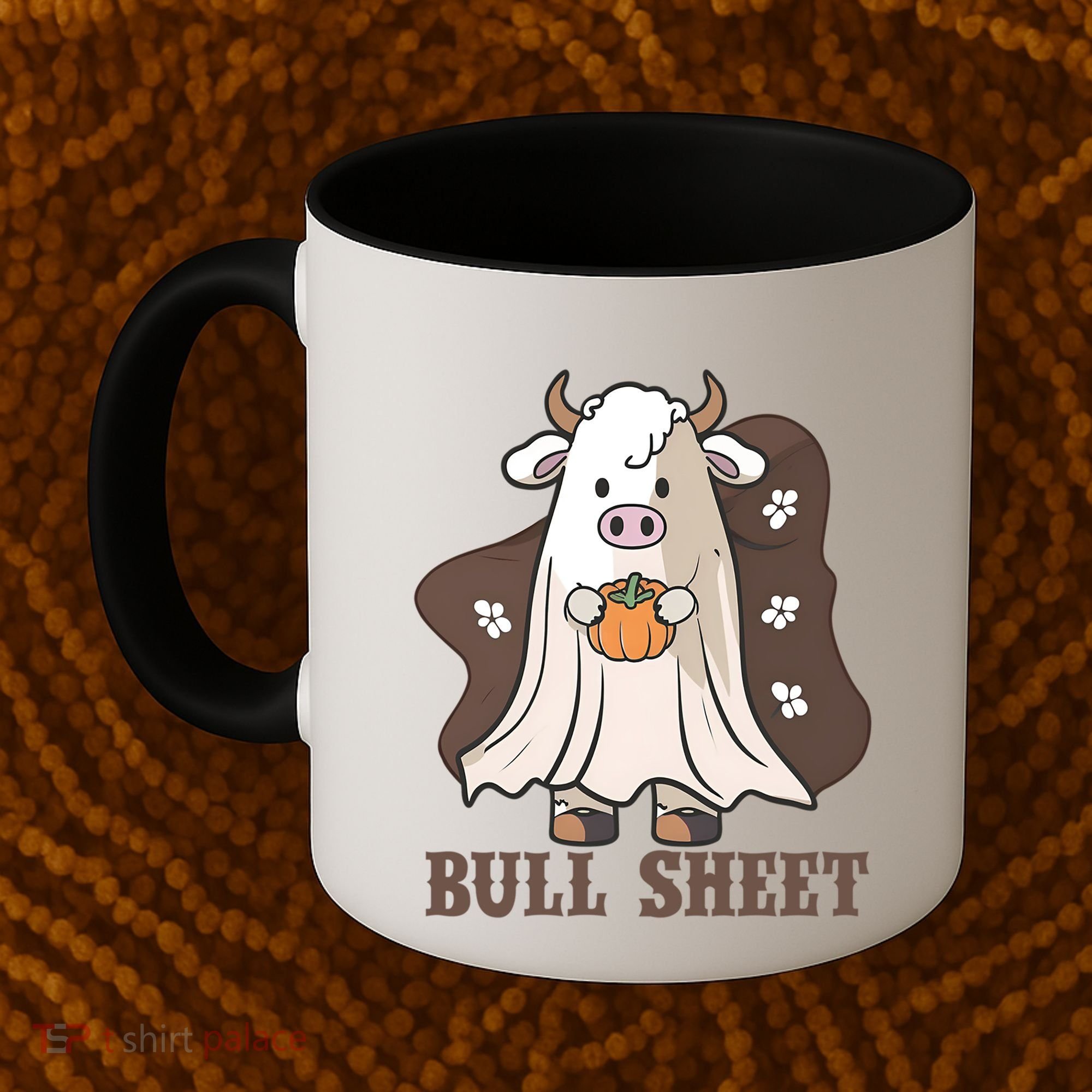Boo Cow Farm Animals Funny Ghost Halloween Bull Sheet Gift Coffee Mug