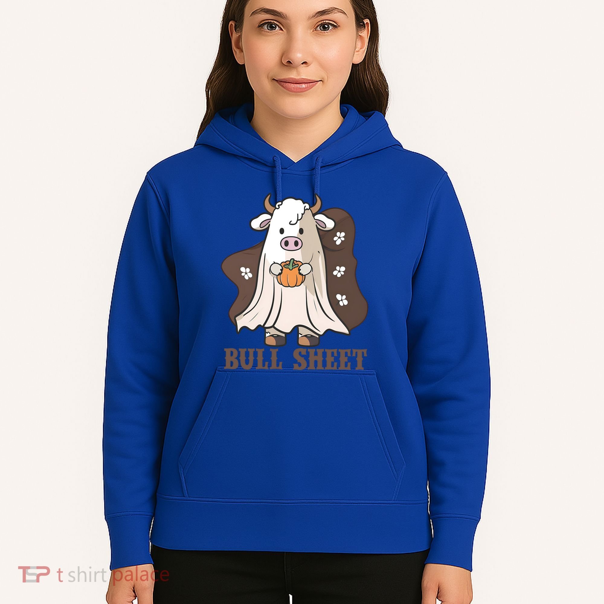 Boo Cow Farm Animals Funny Ghost Halloween Bull Sheet Gift Hoodie
