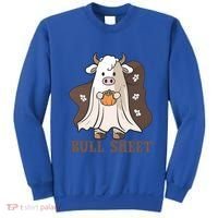 Boo Cow Farm Animals Funny Ghost Halloween Bull Sheet Gift Sweatshirt thumb 0