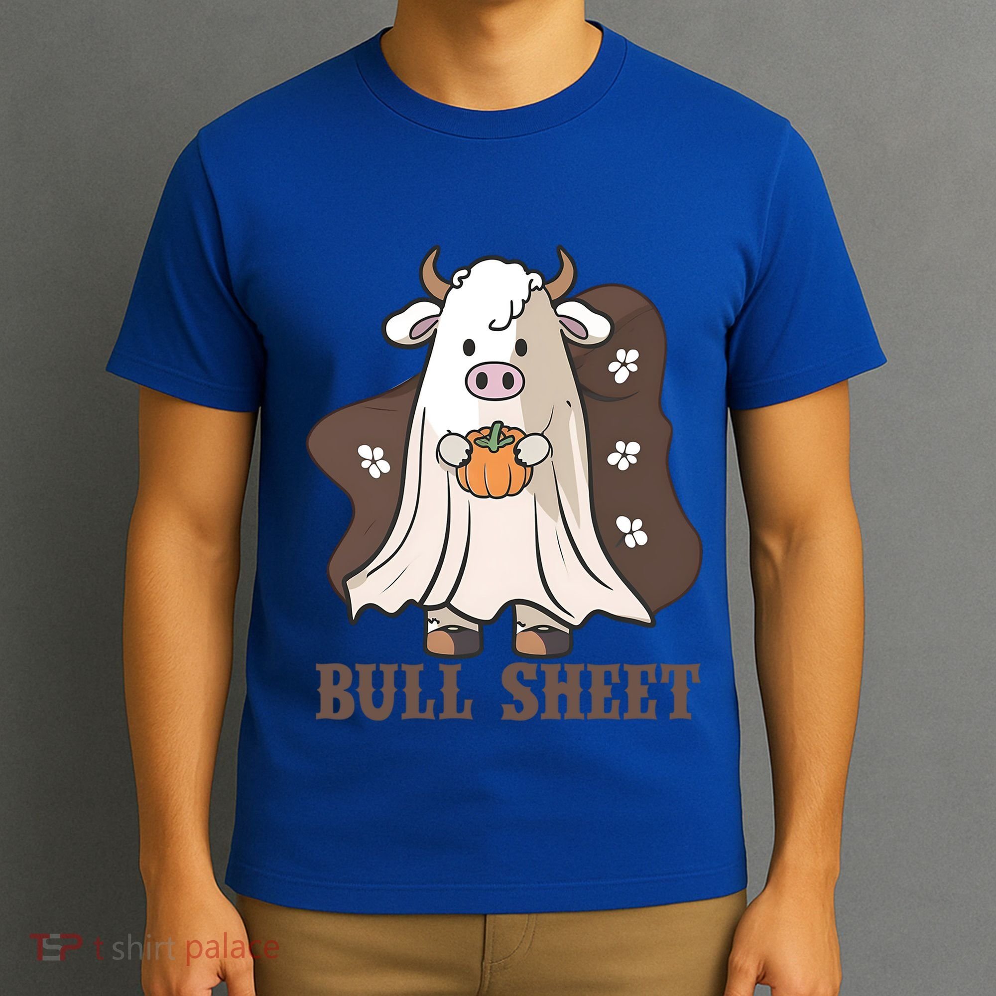 Boo Cow Farm Animals Funny Ghost Halloween Bull Sheet Gift T-Shirt