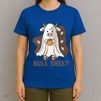 Boo Cow Farm Animals Funny Ghost Halloween Bull Sheet Gift T-Shirt thumb 4