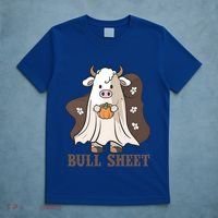 Boo Cow Farm Animals Funny Ghost Halloween Bull Sheet Gift T-Shirt thumb 5