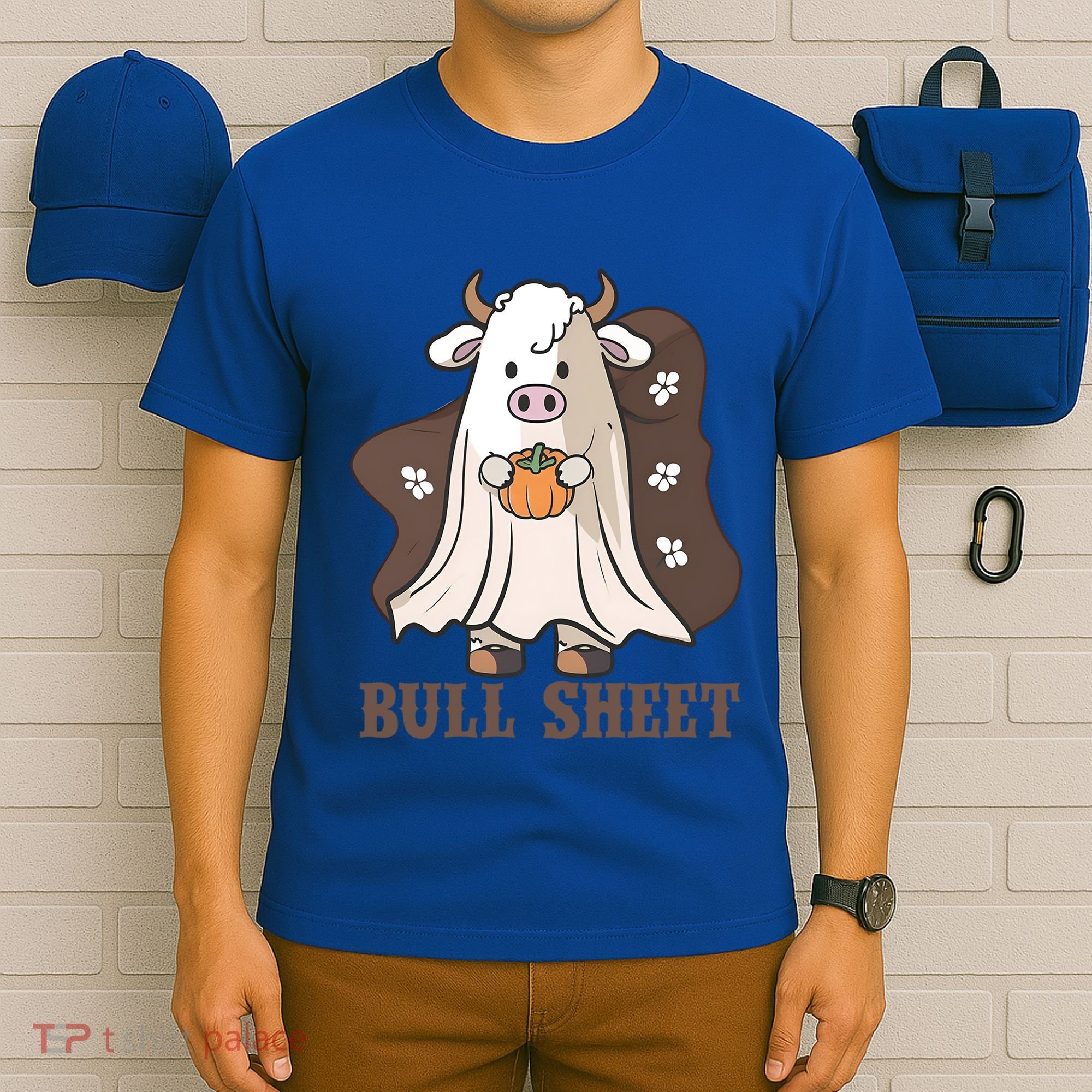 Boo Cow Farm Animals Funny Ghost Halloween Bull Sheet Gift T-Shirt
