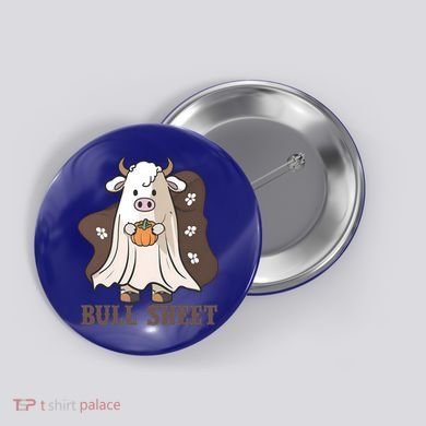 Boo Cow Farm Animals Funny Ghost Halloween Bull Sheet Gift Button