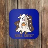 Boo Cow Farm Animals Funny Ghost Halloween Bull Sheet Gift Coaster thumb 0