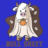 Boo Cow Farm Animals Funny Ghost Halloween Bull Sheet Gift Mousepad thumb 1