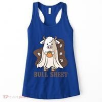Boo Cow Farm Animals Funny Ghost Halloween Bull Sheet Gift Women's Tank Top thumb 0