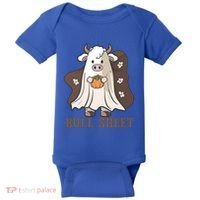 Boo Cow Farm Animals Funny Ghost Halloween Bull Sheet Gift Baby Bodysuit thumb 0