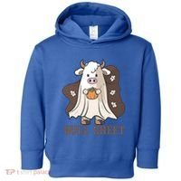 Boo Cow Farm Animals Funny Ghost Halloween Bull Sheet Gift Toddler Hoodie thumb 0