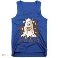 Boo Cow Farm Animals Funny Ghost Halloween Bull Sheet Gift Tank Top thumb 0