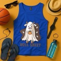 Boo Cow Farm Animals Funny Ghost Halloween Bull Sheet Gift Tank Top thumb 4