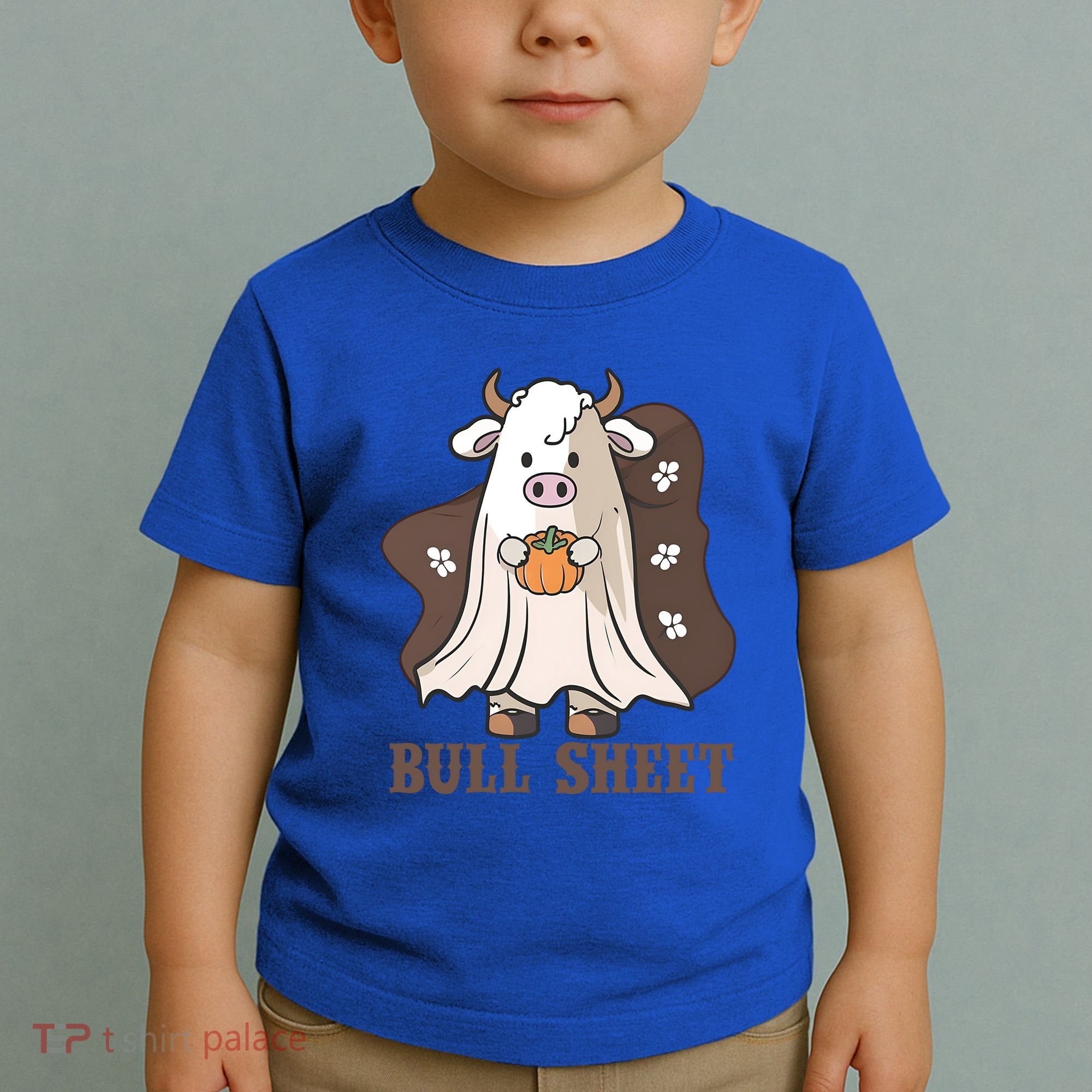 Boo Cow Farm Animals Funny Ghost Halloween Bull Sheet Gift Toddler T-Shirt