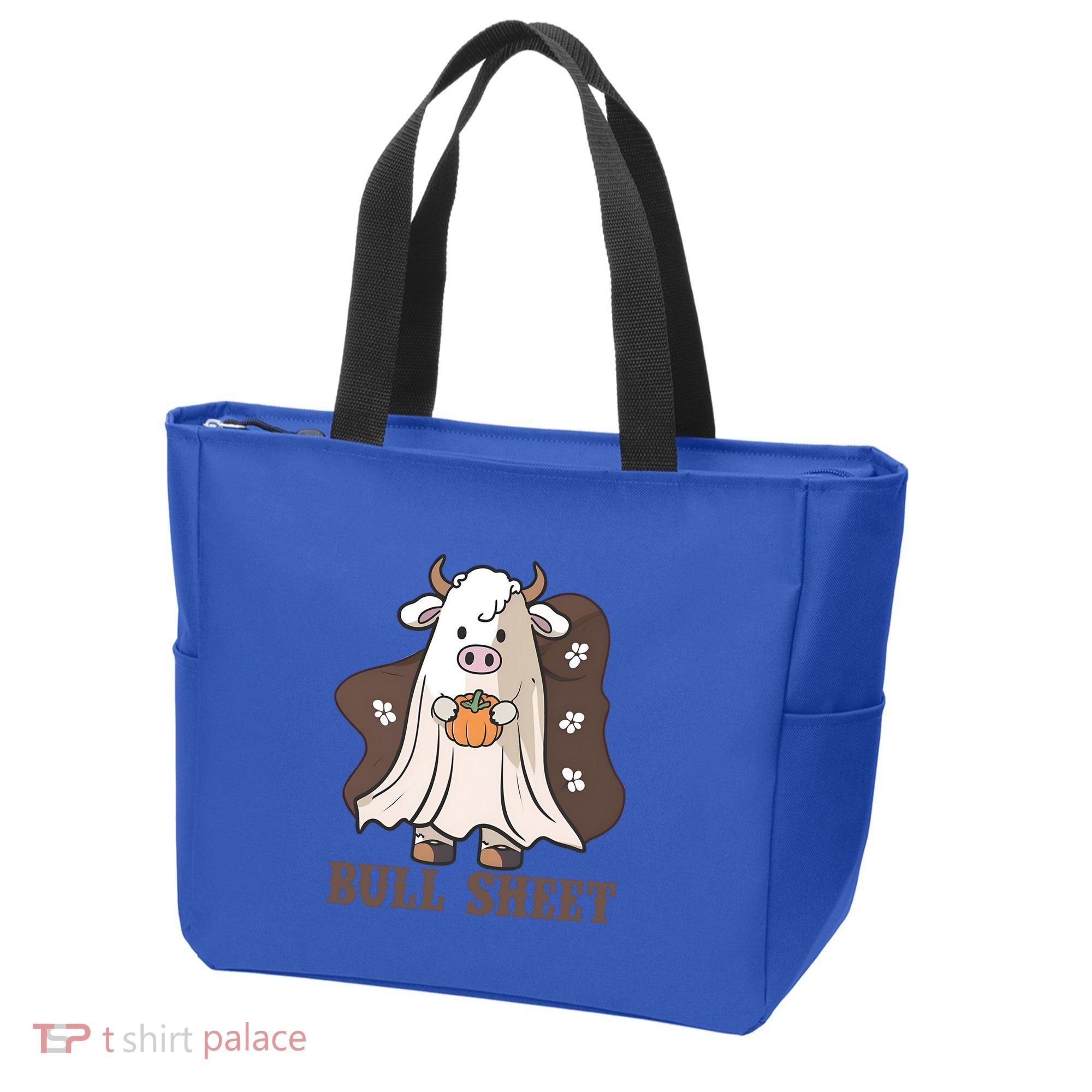 Boo Cow Farm Animals Funny Ghost Halloween Bull Sheet Gift Tote Bag