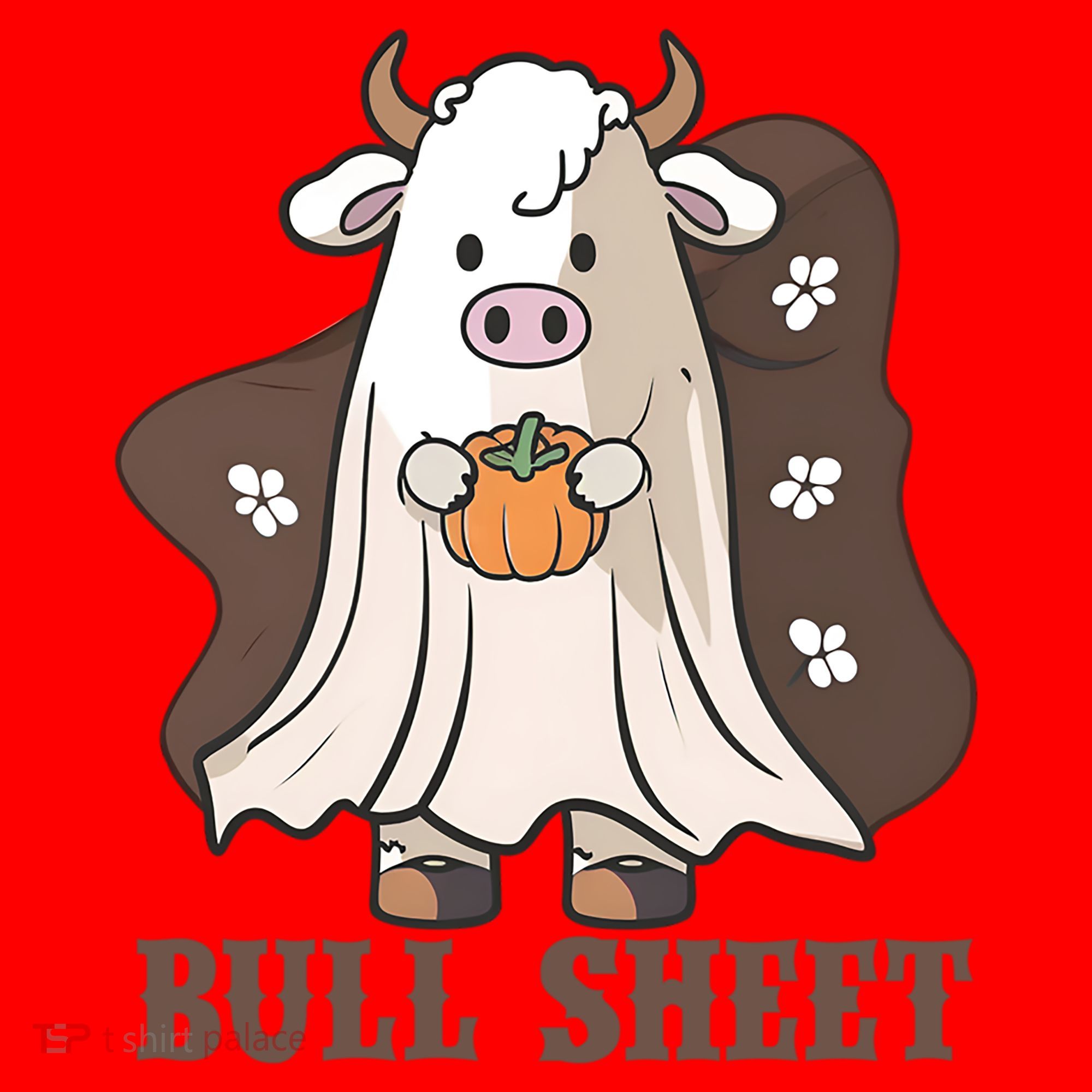 Boo Cow Farm Animals Funny Ghost Halloween Bull Sheet Gift Santa Hat