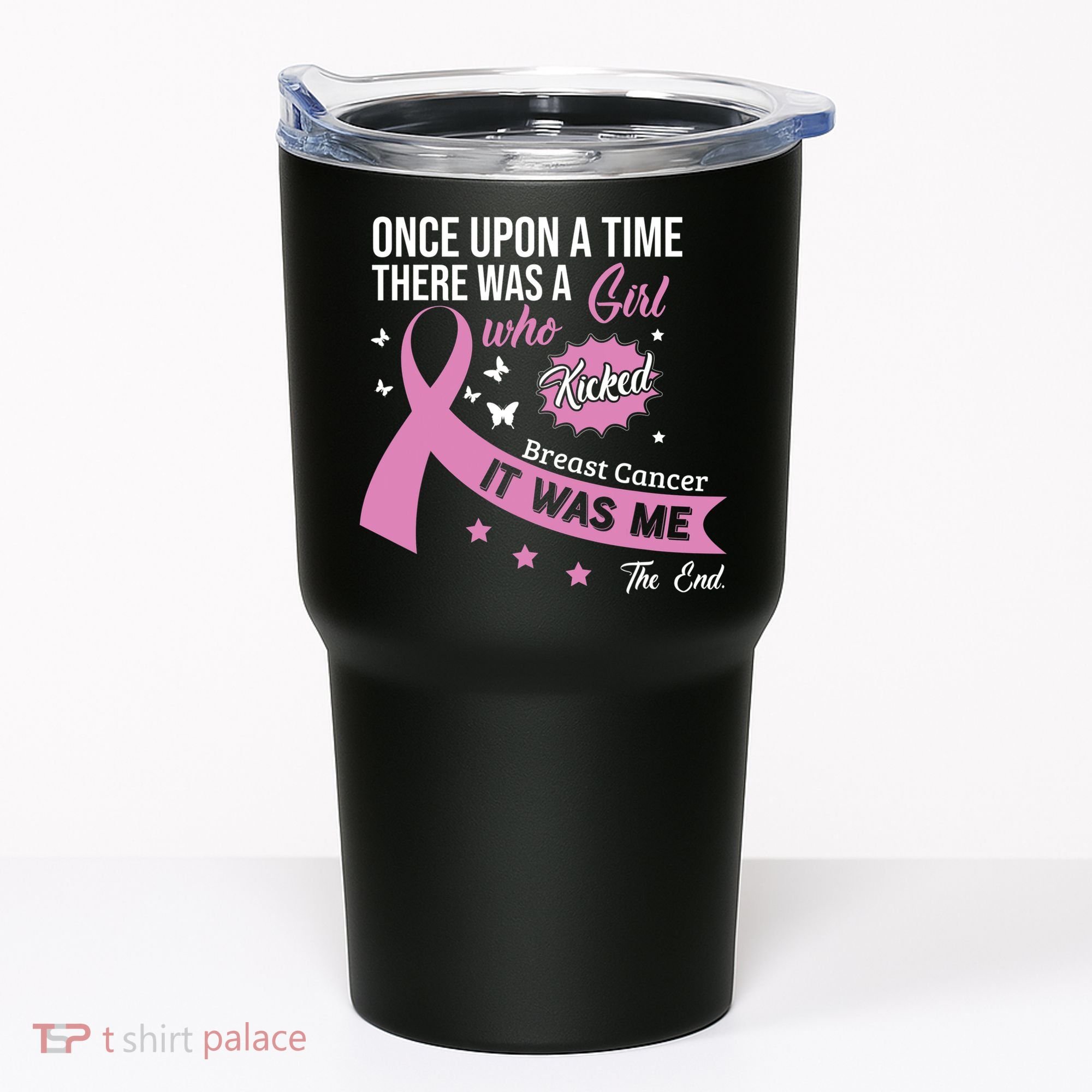 Breast Cancer Fight Cancer Ribbon Tumbler