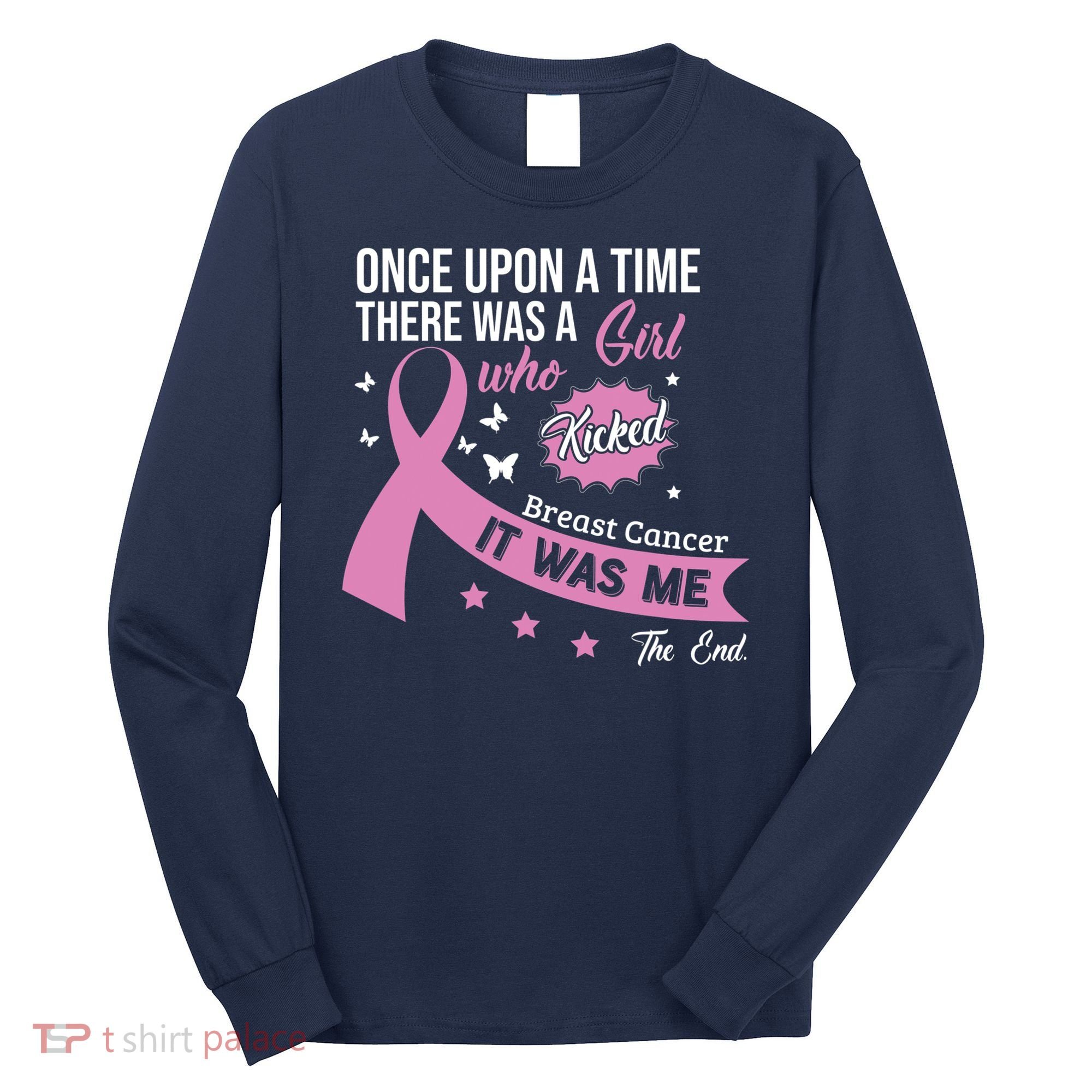 Breast Cancer Fight Cancer Ribbon Long Sleeve Shirt