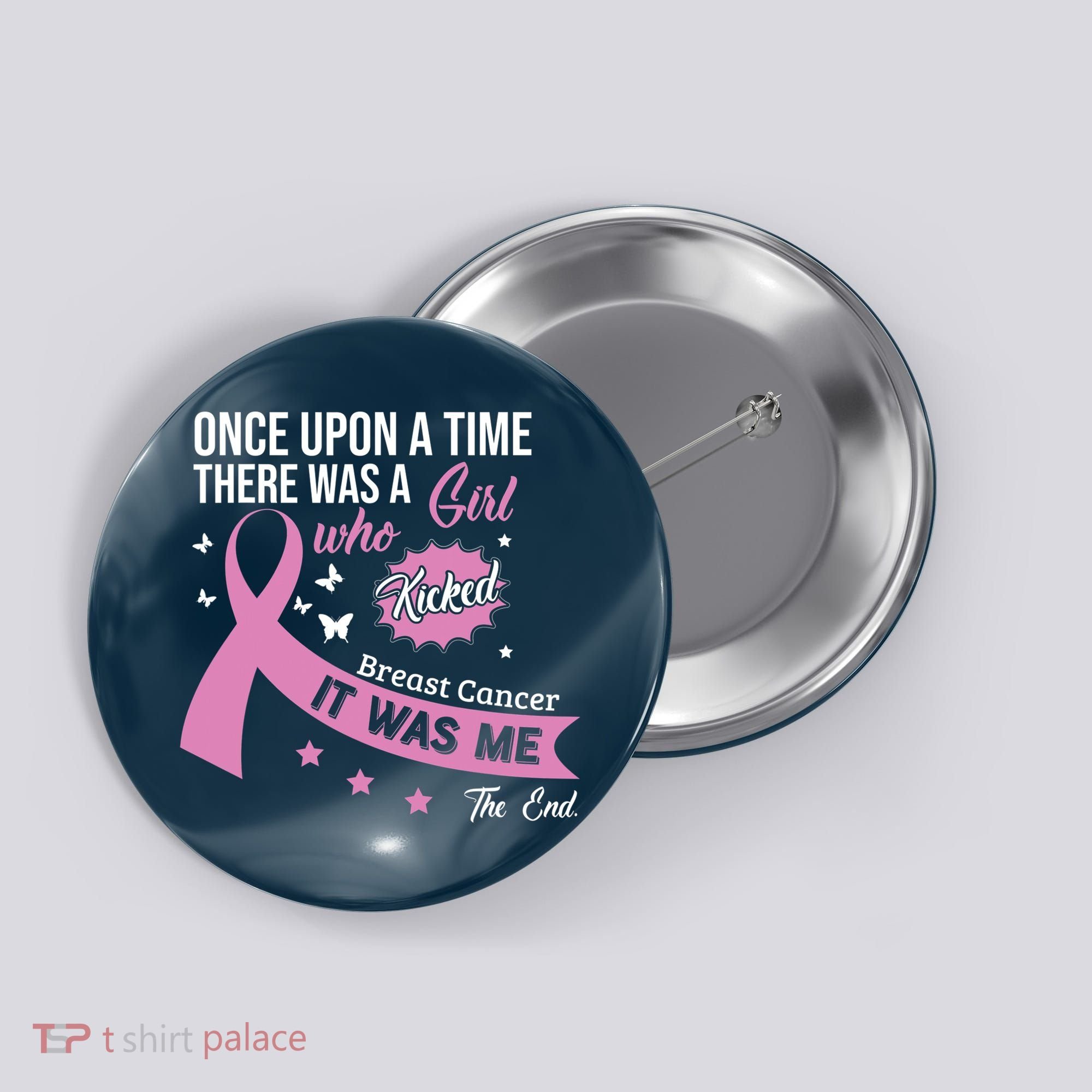 Breast Cancer Fight Cancer Ribbon Button