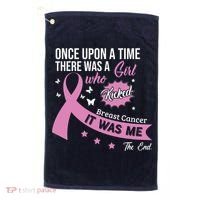 Breast Cancer Fight Cancer Ribbon Golf Towel thumb 0