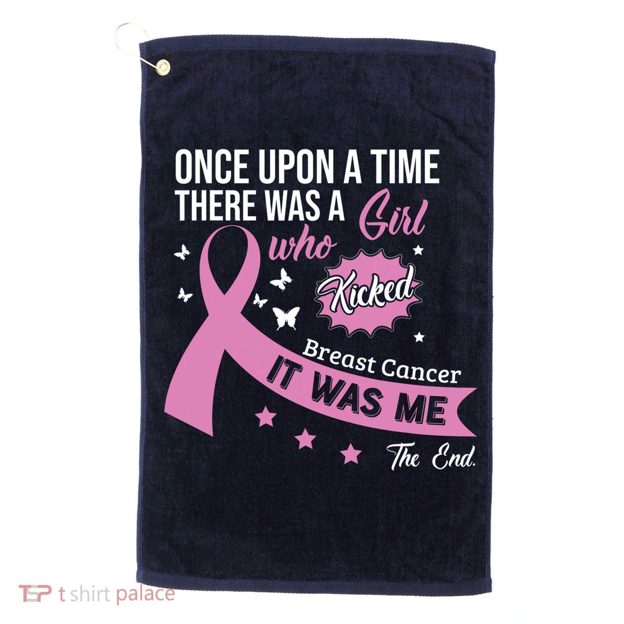 Breast Cancer Fight Cancer Ribbon Golf Towel