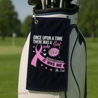 Breast Cancer Fight Cancer Ribbon Golf Towel thumb 2
