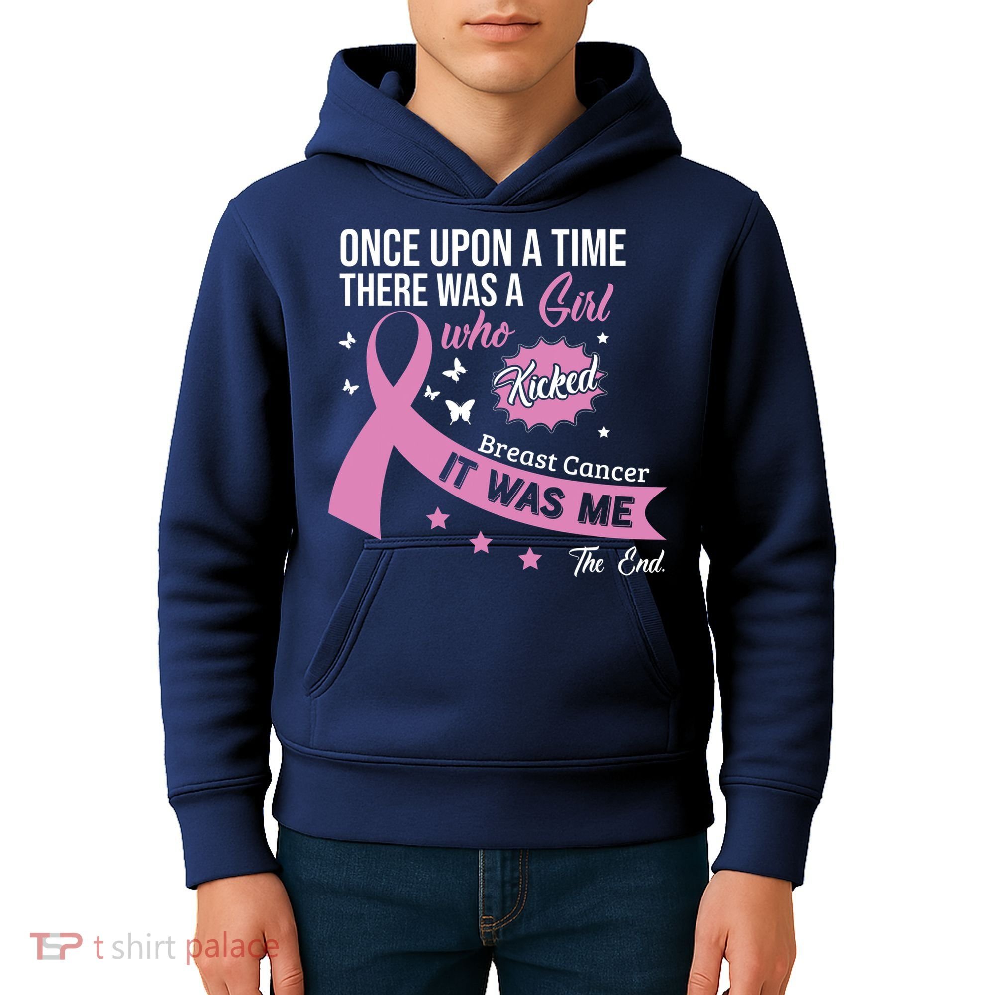 Breast Cancer Fight Cancer Ribbon Kids Hoodie