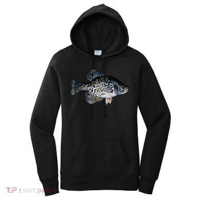 Black Crappie Fish Lucky Crappie Fishing Gift Women's Hoodie