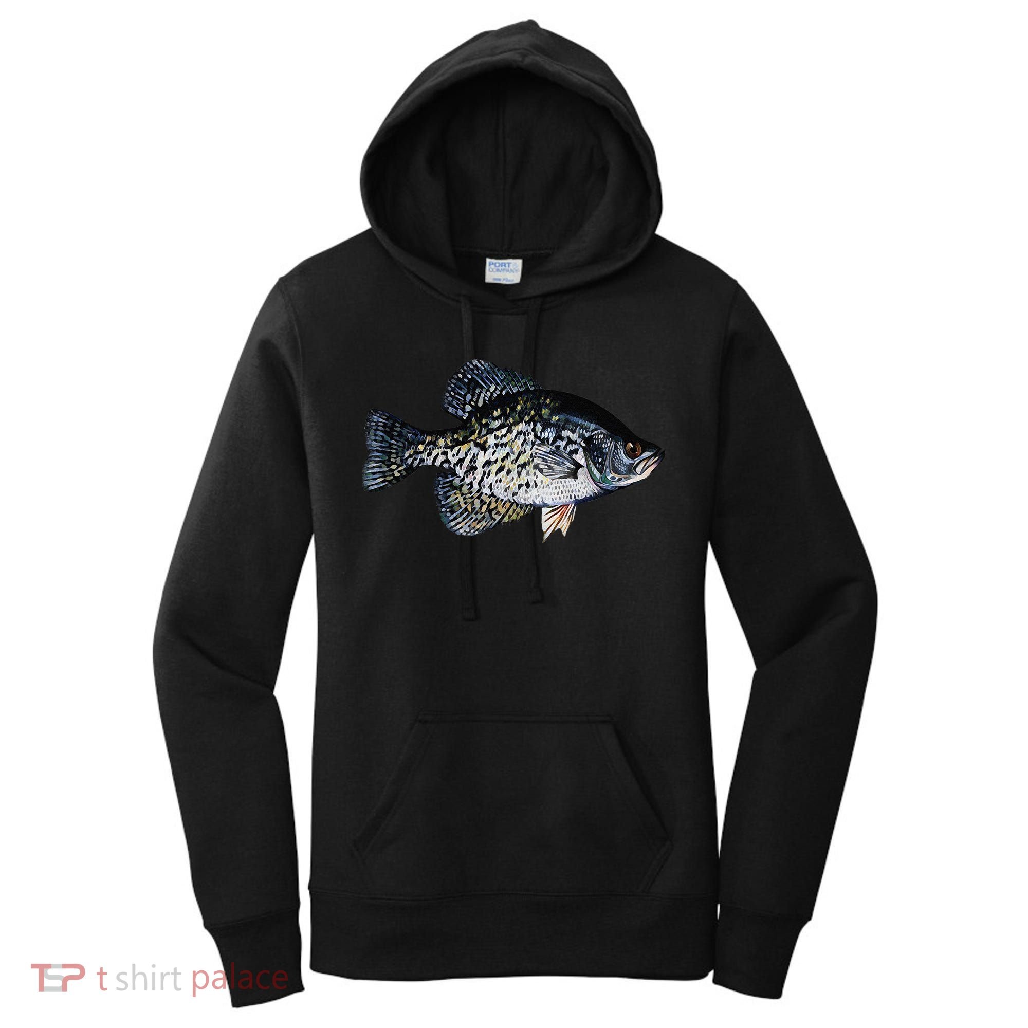 Black Crappie Fish Lucky Crappie Fishing Gift Women's Hoodie