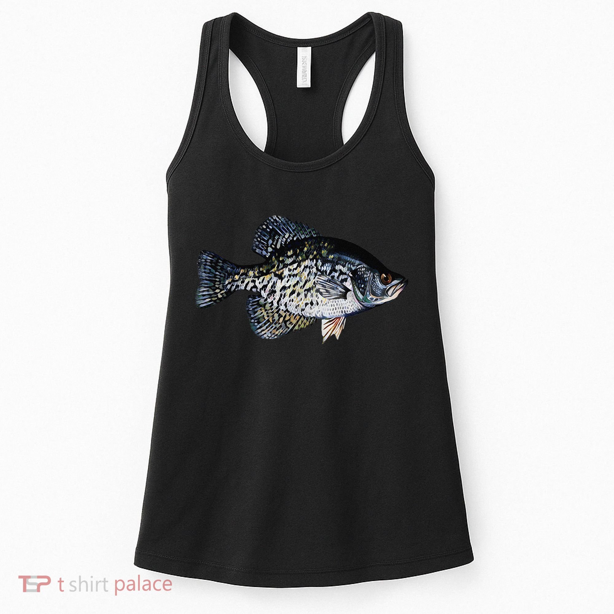 Black Crappie Fish Lucky Crappie Fishing Gift Women's Tank Top