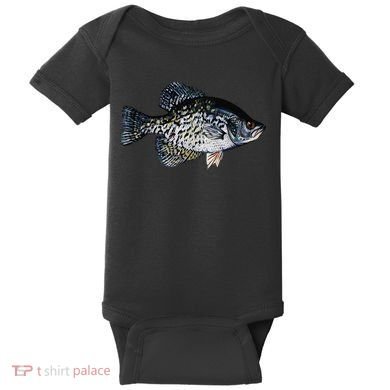 Black Crappie Fish Lucky Crappie Fishing Gift Baby Bodysuit