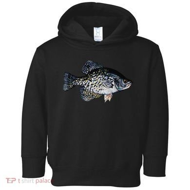 Black Crappie Fish Lucky Crappie Fishing Gift Toddler Hoodie