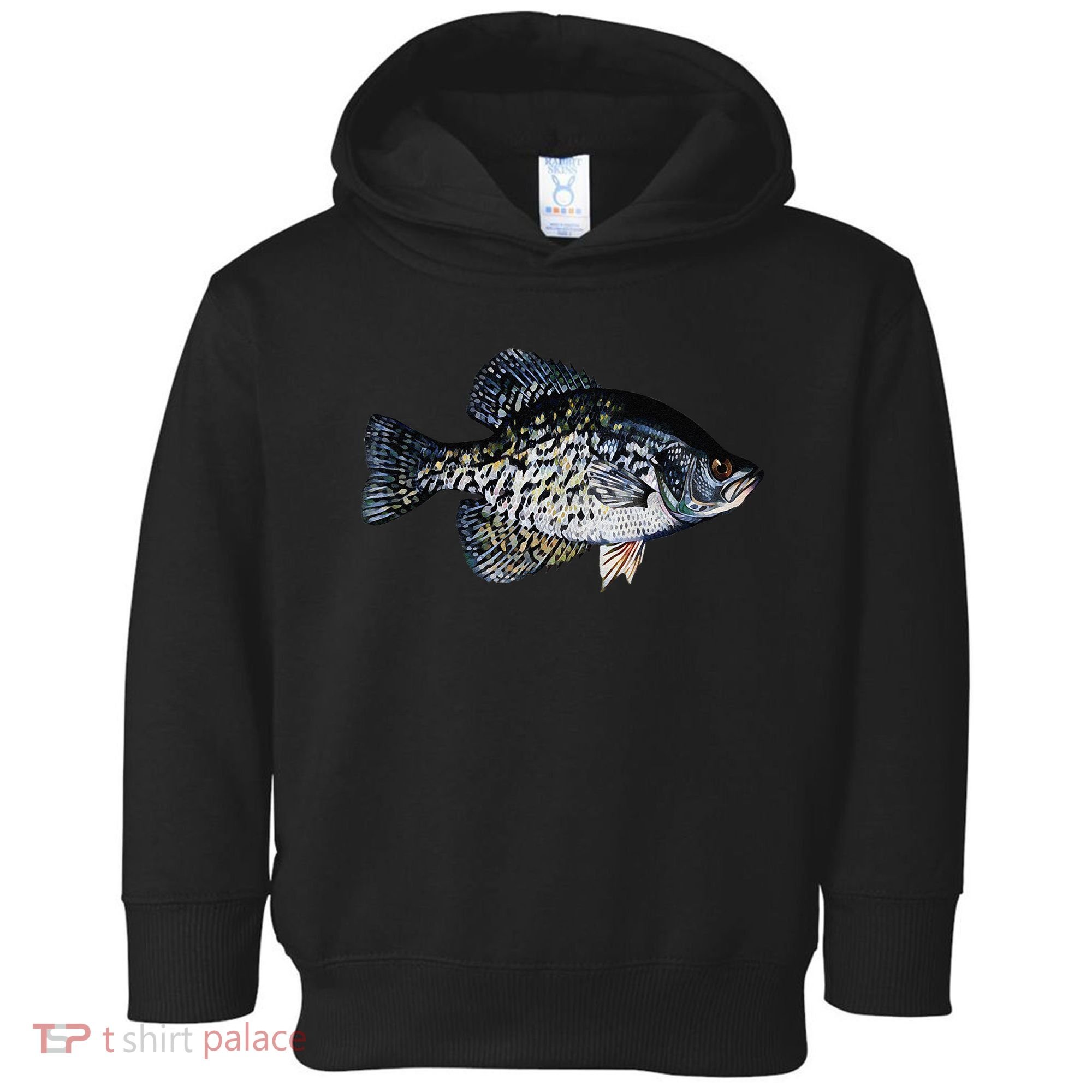 Black Crappie Fish Lucky Crappie Fishing Gift Toddler Hoodie