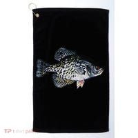 Black Crappie Fish Lucky Crappie Fishing Gift Golf Towel thumb 0
