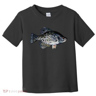 Black Crappie Fish Lucky Crappie Fishing Gift Toddler T-Shirt