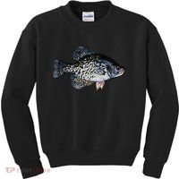 Black Crappie Fish Lucky Crappie Fishing Gift Kids Sweatshirt thumb 0