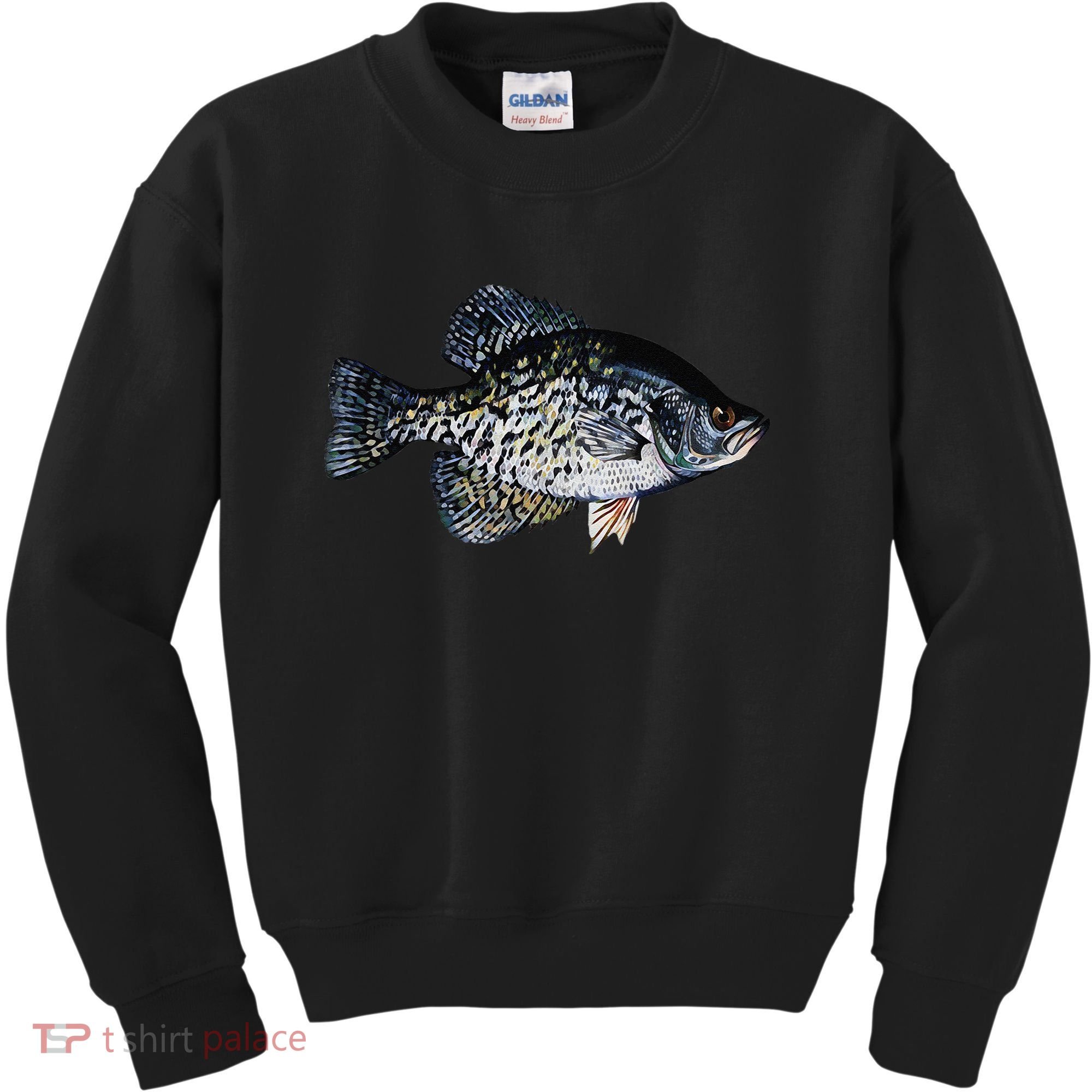 Black Crappie Fish Lucky Crappie Fishing Gift Kids Sweatshirt