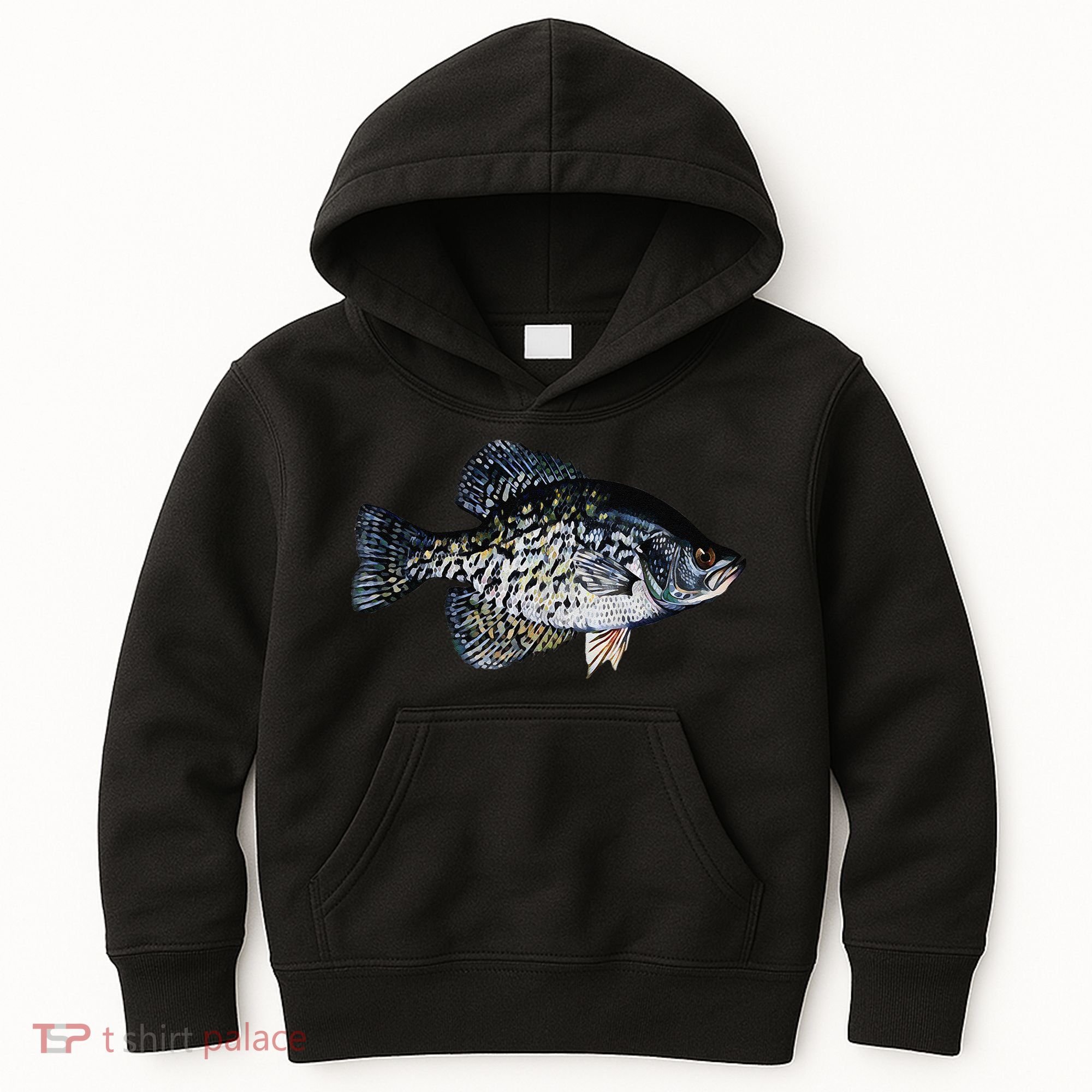 Black Crappie Fish Lucky Crappie Fishing Gift Kids Hoodie