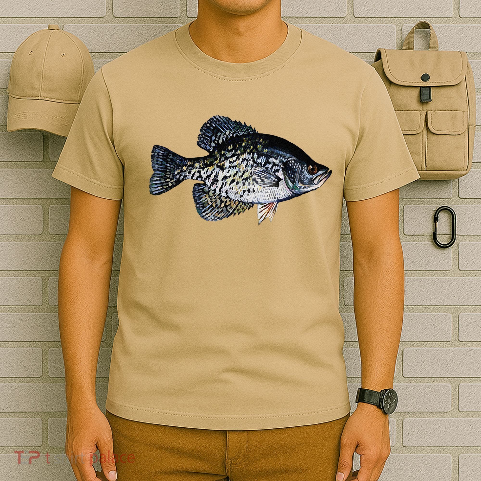 Black Crappie Fish Lucky Crappie Fishing Gift T-Shirt