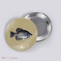 Black Crappie Fish Lucky Crappie Fishing Gift Button thumb 0